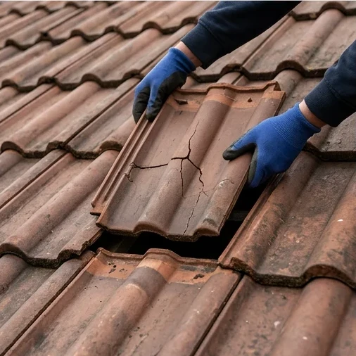 Illustrative localised roof tile repair detail